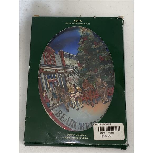 AMIA Handpainted Stained Glass Suncatcher Window Art Trinket Box Bearcreek Farms - Picture 14 of 16